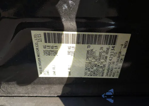 2016 Nissan Maxima 3.5 S from USA, damaged, VIN 1N4AA6AP4GC429334